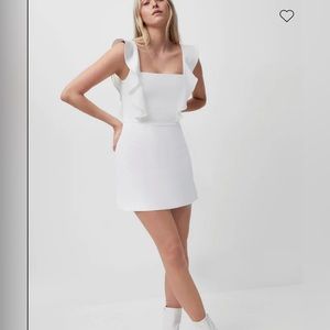 NWT French Connection Whisper Square Neck Ruffle Dress